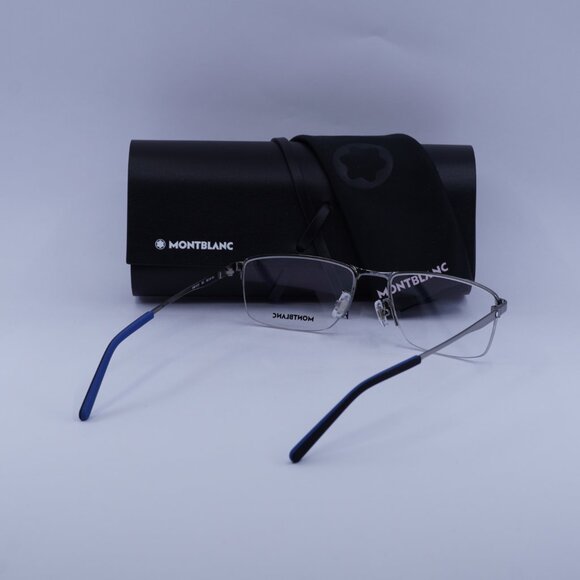 Montblanc MB0107O 002 Rectangle Eyeglasses 56mm – Ruthenium - Picture 5 of 11